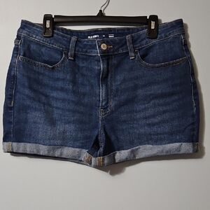 Old Navy Women's Dark Blue Jean High Rise Shorts Size 12